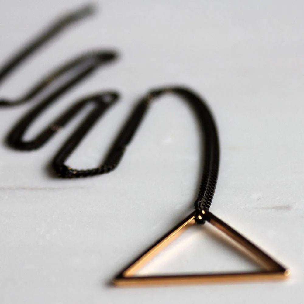 Triangle Rose Gold Necklace