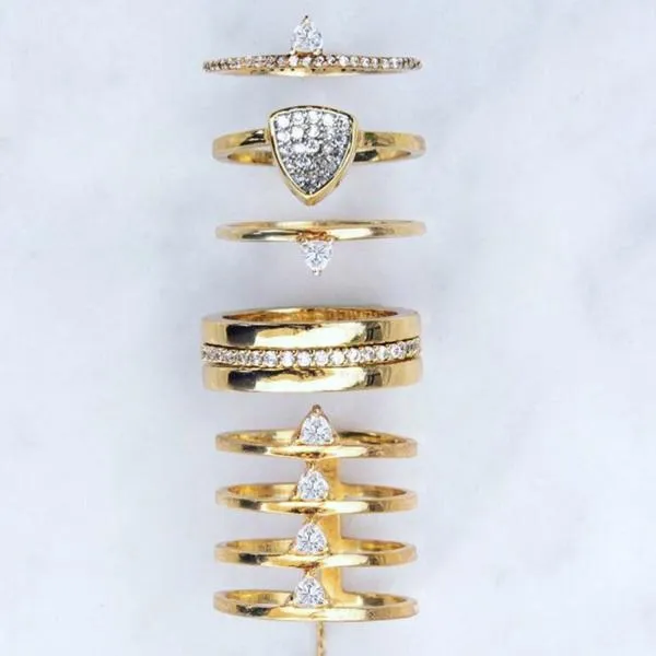 Trillion Full Finger Ring