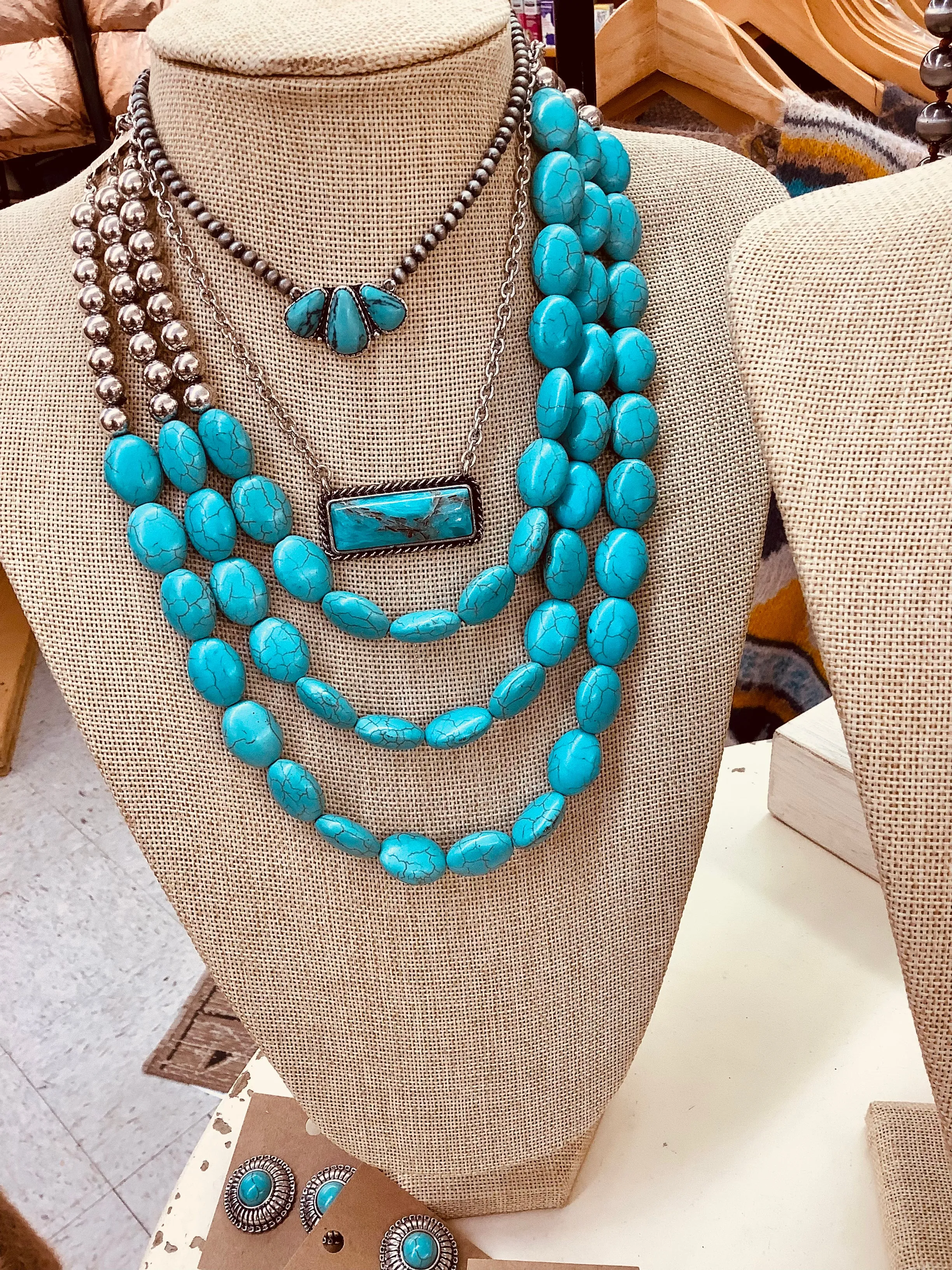 Turquoise Bar Necklace