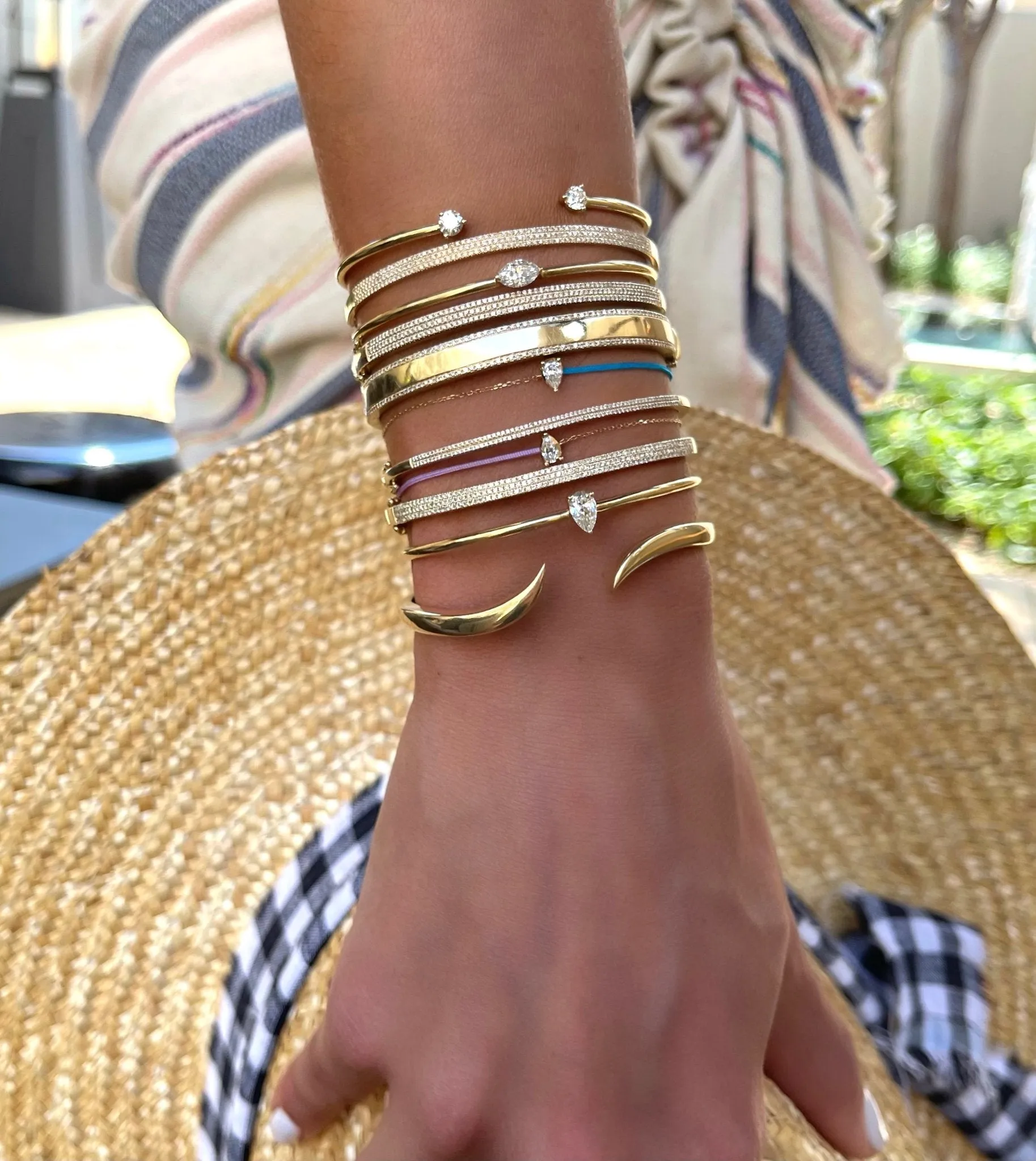 Two Diamonds Cuff Bangle