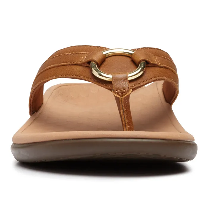 Womens Vionic Aloe Toe Post Sandal Mocha